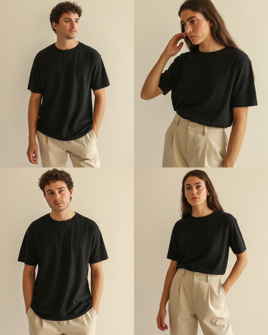 camisa negra básica